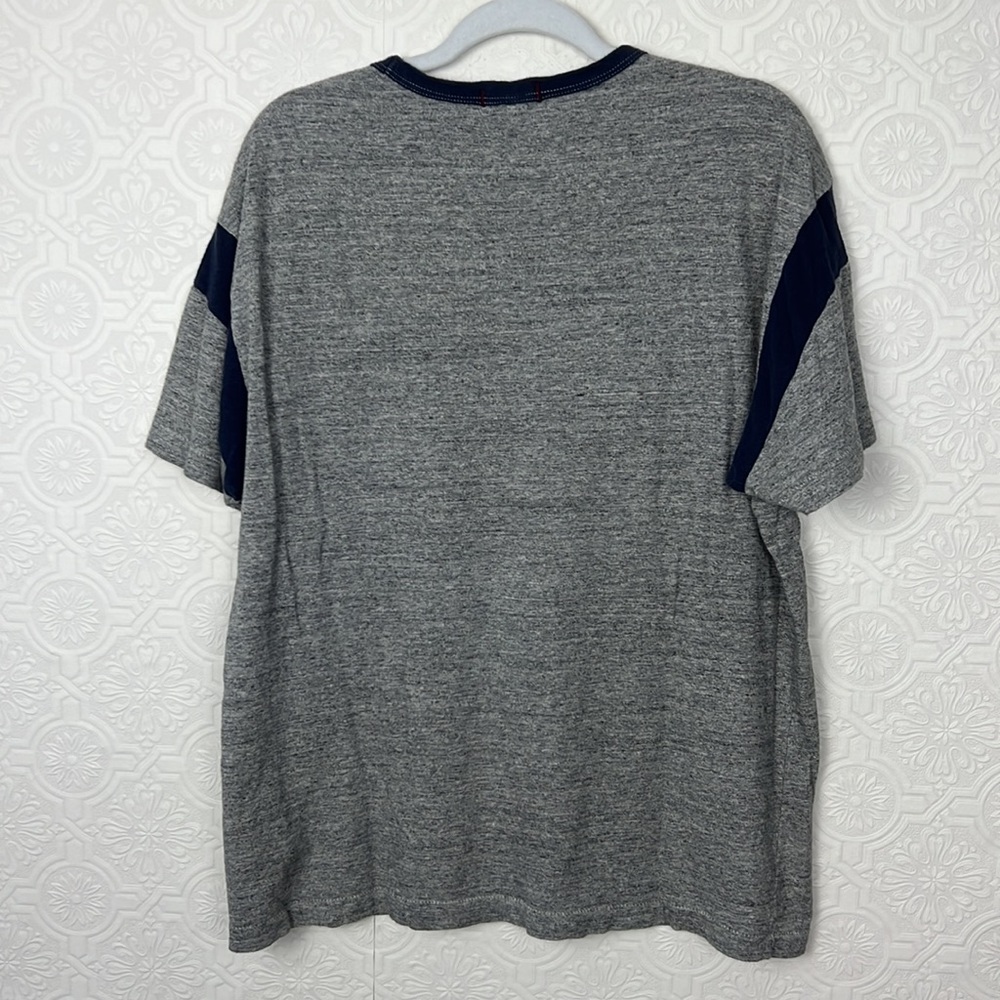 Todd Snyder + Champion Tshirt Shirt Short Sleeve Ringer Tee Classic Grey Blue XL - Picture 7 of 7